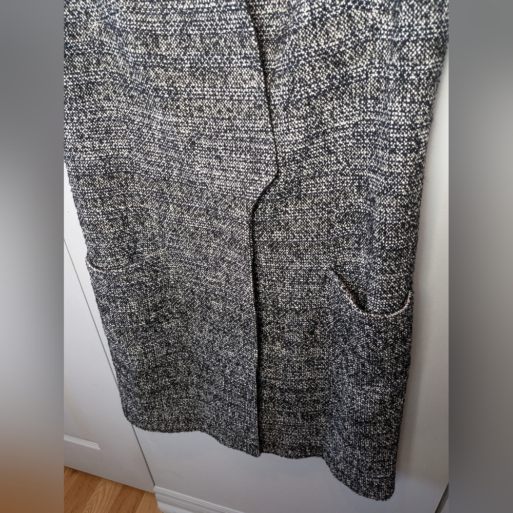 Karen Millen - Black & White Tweed Longline Women Vest Sleeveless Size 8 Wool - Picture 7 of 16